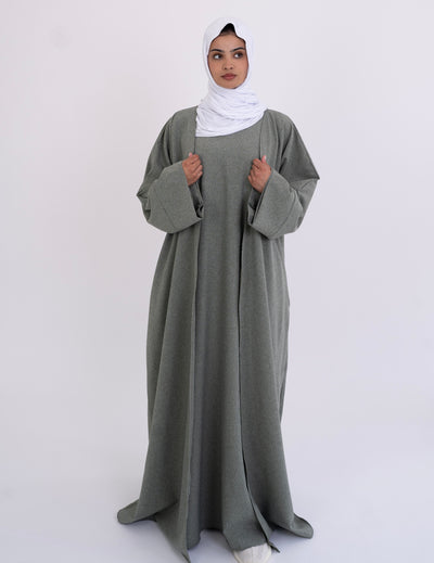 MYRTLE GREEN OPEN ABAYA