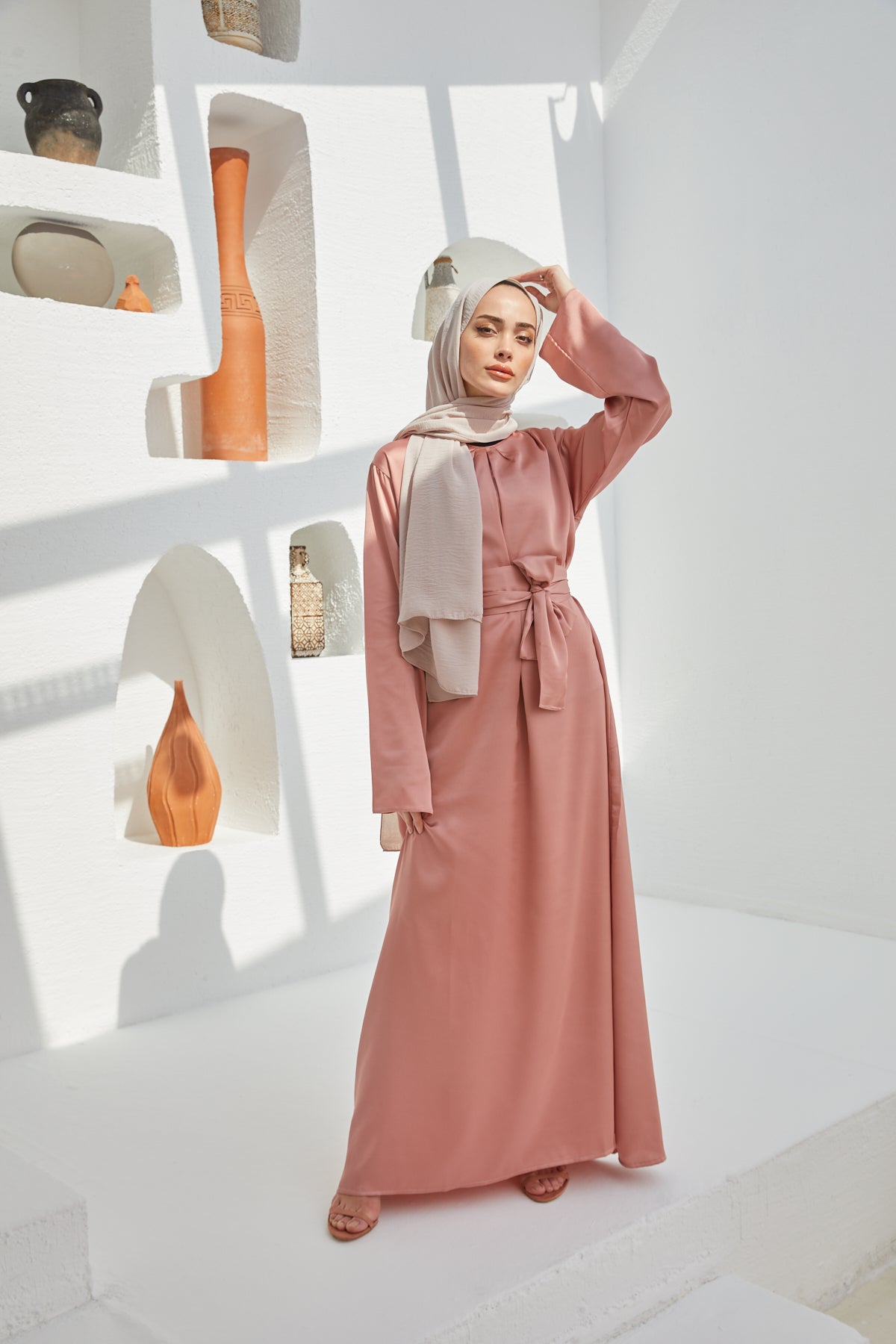 BLUSH SILK ABAYA